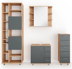 Zestaw mebli łazienkowych dąb 60x33x60 ilias