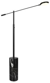 Czarna lampa stojąca LED (wysokość 145 cm) Fiore – Trio Select