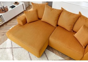 Aksamitny narożnik w kolorze ochry Enjoy – Bobochic Paris