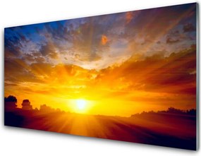 Szkło nad Blatem Złoty Zachód Nad Horyzontem