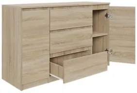 Komoda BASIC 2D3S – Dąb Sonoma | 120x75x40 cm