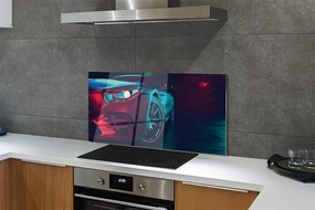 Panel szklany do Kuchni Światła Samochodowe