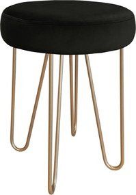 Taboret Venus tkanina Welur stelaż metalowy STOŁEK LOFT : Kolor Stelaża - Złoty, Kolor tkaniny - VELVET - MG19, Typ tkaniny - Velvet