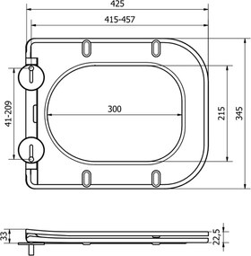Mexen Teo deska wolnoopadająca slim, duroplast, czarna połysk - 39851085