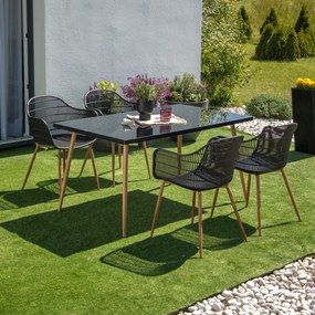 Zestaw mebli ogrodowych Luc czarny PATIO