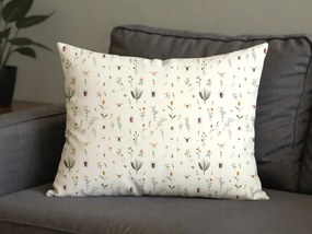 Poszewka na poduszkę z mikrofibry INSECTA 70x90 cm, kremowy