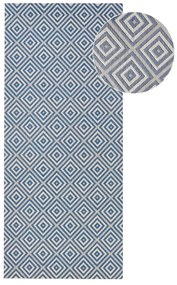Niebieski chodnik odpowiedni na zewnątrz NORTHRUGS Karo, 80x200 cm