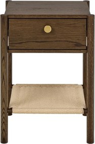 Szafka nocna w dekorze dębu w ciemnym naturalnym kolorze Monfort – Actona