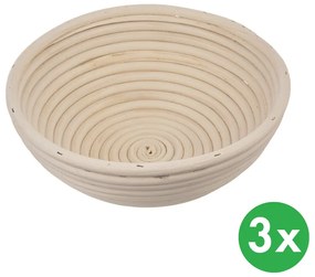 Kosz okrągły, rattan, średnica 25 cm, 3 szt