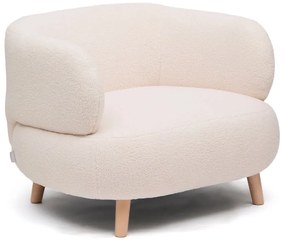 Beżowy fotel z materiału bouclé Luisa – Kave Home