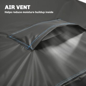 Outsunny Osłona na Meble Ogrodowe Zimowa Wodoodporna Odporny na Wiatr Anti-UV Pokrowiec 420D Oxford 180x120x74 cm Czarny | Aosom PL