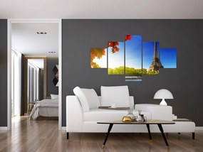 Obraz - jesień w Paryżu (125x70 cm)
