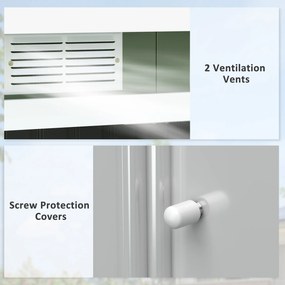 Outsunny Szopa na Narzędzia Ogrodowe Stalowa z Przesuwanymi Drzwiami Przestronna Jasnozielona 277x130x173cm | Aosom PL