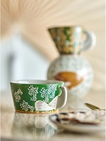 Zielona kamionkowa miska na zupę 460 ml Hezha – Bloomingville