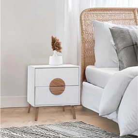 Stolik nocny MCW-N89, biały