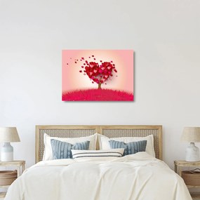 Obraz na szkle drzewa serca (70x50 cm)