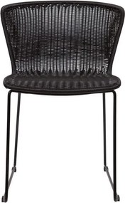 Czarne krzesła ogrodowe ze sztucznego rattanu zestaw 2 szt. Wings – WOOOD