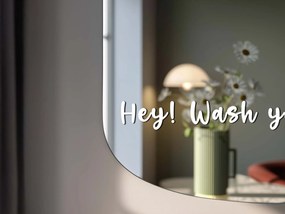 Naklejka na lustro S32 – Hey! Wash your hands.