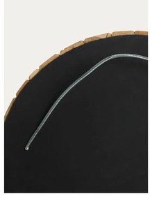 Lustro z drewnianą ramą ścienne ø 80 cm Eliptic – Kave Home