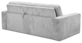 Jasnoszara sztruksowa rozkładana sofa 195 cm Nona – Makamii