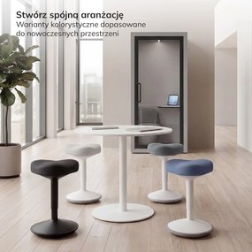 Stołek balansujący, ergonomiczny do biurka Jan Nowak obrotowy, czarny