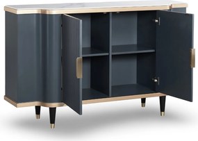 Grafitowa komoda w stylu glamour Stilig ST317