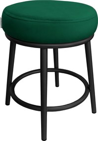 Taboret Ben tkanina Welur stelaż metalowy STOŁEK LOFT : Kolor Stelaża - Czarny , Kolor tkaniny - VELVET - MG25, Typ tkaniny - Velvet