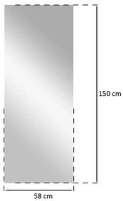 Samoprzylepna folia lustrzana,150 x 58 cm