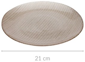 Szklany talerz deserowy KARNEOL, 21 cm