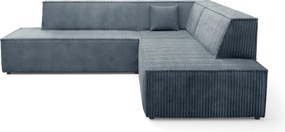 Masseno Narożnik TESSO z funkcją spania i pojemnikiem na pościel Narozniki L, Rozkładana sofa - Szary, TILIA 85