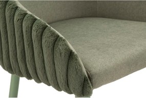 Zielone tapicerowane hokery zestaw z podłokietnikami 2 szt. (wysokość siedziska 78 cm) Alaska – Mauro Ferretti