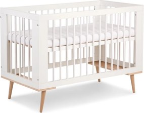 Łóżeczko dziecięce Sofie 120x60 w stylu skandynawskim, kolor biały
