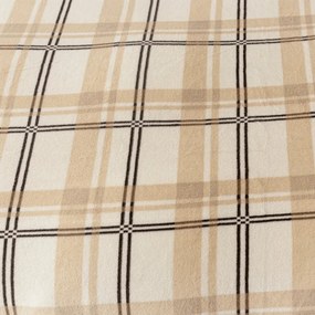 PrzytulneMieszkanie.pl Prześcieradło z mikropluszu PLAID 200x200 cm kremowe