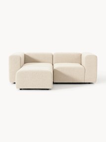 Sofa modułowa Bouclé z pufem Lena (3-osobowa)