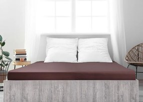 4Home prześcieradło jersey Ideal ciemnobrązowy, 60 x 120 cm