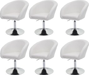 Krzesło do jadalni MCW-F19 (zestaw 6 sztuk),  tkanina/tekstylia kremowo-biały
