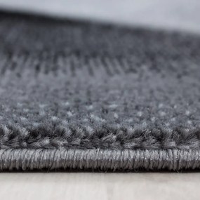 Dywan nowoczesny Parma fale szaro-czarny 80 cm x 300 cm