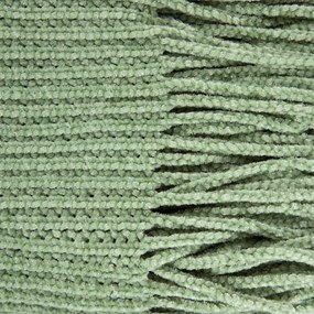 Koc szenilowy CHENILLE pistacjowy 130x170 cm HOMLA