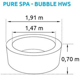 Jacuzzi dmuchane dla 4 osób ø 196 cm głębokość 71 cm Bubble HWS – Intex