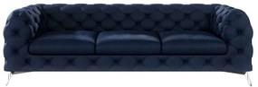 Ciemnoniebieska aksamitna sofa 243 cm Chelsea – Ropez
