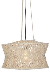 Orientalna lampa wisząca makramowa 50 cm - LeonardKolonialny Oswietlenie wewnetrzne