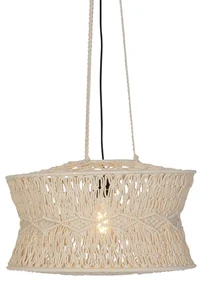 Orientalna lampa wisząca naturalna 50 cm - LeonardKolonialny Oswietlenie wewnetrzne