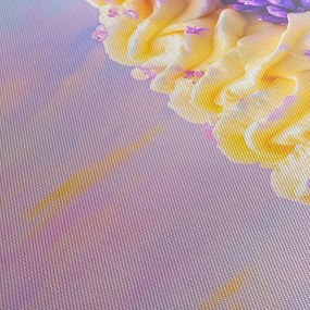 Obraz - Lody z lawendą (z zegarem) (90x30 cm)