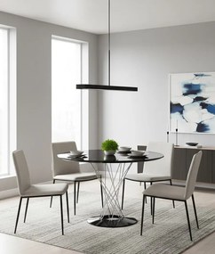 Czarny okrągły stół designerski K5-R07