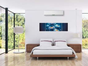 Obraz - Lilie wodne pod powierzchnią (170x50 cm)