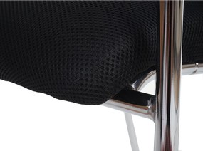 Krzesło dla gości Tucson (zestaw 12 sztuk),  siedzisko czarne, oparcie czarne