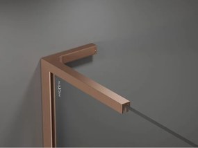 Mexen Velar L drzwi prysznicowe rozsuwane 110 cm, transparent, miedź szczotkowana - 871-110-003-01-65