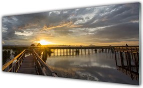 Panel Szklany do Kuchni Nowoczesny Most Nad Cieśniną