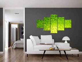 Obraz żółto-zielonych kostek (125x70 cm)