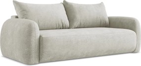 Kanapa 3-osobowa z funkcją spania - z tkaniny szenilowej - perłowy - HALE